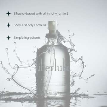 Uberlube Silicone Base Lube - Unscented Silicone Lubricant Personal Lubrication : Latex Safe Privacy Sex Lube Liquid for Couples Women & Men - Flavorless, Vaginal & Anal - 112ml