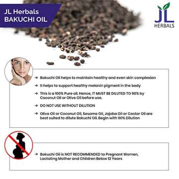 100% Pure JL Herbals Bakuchi Oil - Cold Pressed for Skin