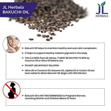 100% Pure JL Herbals Bakuchi Oil - Cold Pressed for Skin