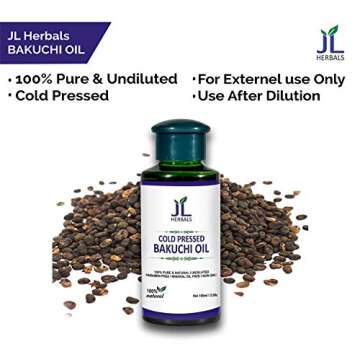 100% Pure JL Herbals Bakuchi Oil - Cold Pressed for Skin