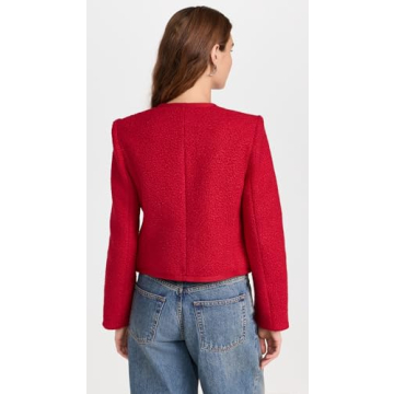 Cinq a Sept JuniA Jacket in Berry Fizz with Rhinestone Buttons