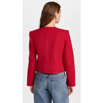 Cinq a Sept JuniA Jacket in Berry Fizz with Rhinestone Buttons