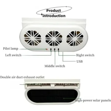 Car Solar Air Circulator Exhaust Fan for Eco-Friendly Driving