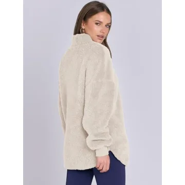 ANRABESS Women's Soft Sherpa Fleece Hoodie Fall 2024