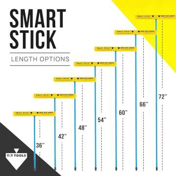 T&T Tools Smart Stick Metal Soil Probe - Heavy Duty Ground Penetrating Tool - T-Handle Probing Rod for Locating, Plumbing, Landscaping & Gardening Tools