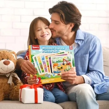 SYNARRY Wooden Puzzles for Kids Ages 4-10