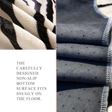 townssilk Area Rug Faux Zebra Print Rug 4.3x4.7 Feet Rug/Mat/Carpets for Home