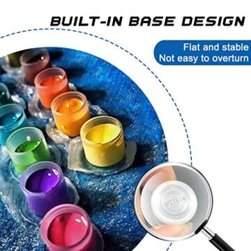 CINRA Tattoo Ink Cups, Disposable Plastic Pigment Tattoo Ink Caps Cups Wide Cup Base for Tattoo Ink, Tattoo Supplies (Small)