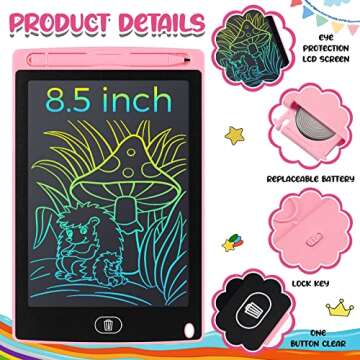 Zhehao 24 Pieces LCD Writing Tablet Doodle Board 8.5 Inch Colorful Reusable Screen Board Pad Reusabl...