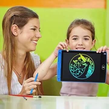 Zhehao 24 Pieces LCD Writing Tablet Doodle Board 8.5 Inch Colorful Reusable Screen Board Pad Reusable Drawing Writing Learning Educational Pad Toys for Girls Boys 8-10 3-10(Classic Round Style)