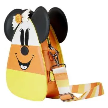 Loungefly Disney Mickey and Minnie Mouse Candy Corn Vegan Leather Crossbody Bag