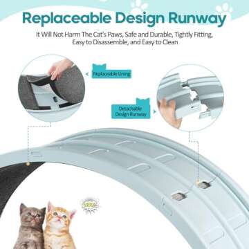 Primachen Cat Exercise Wheel - 31.5" Treadmill for Fitness & Fun