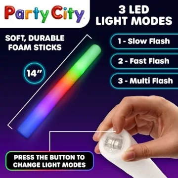 Party City LED Foam Glow Sticks for Any Event