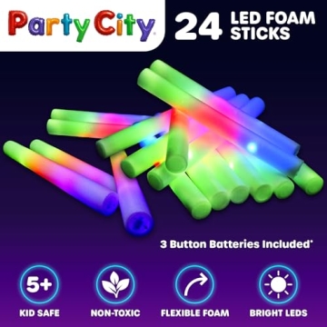 Party City LED Foam Glow Sticks for Any Event