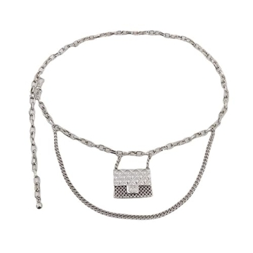 Trendy Y2K-Inspired Fashionable Small Metal Waist Bag for Women