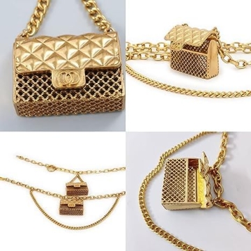 Chic Small Metal Waist Bag for Women Y2K Style