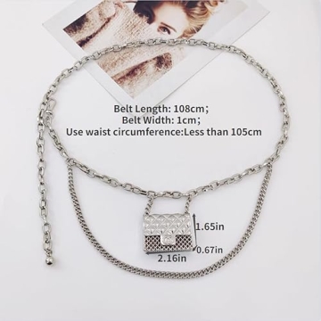 Chic Small Metal Waist Bag for Women Y2K Style