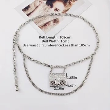 Chic Small Metal Waist Bag for Women Y2K Style