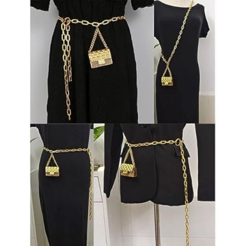 Chic Small Metal Waist Bag for Women Y2K Style