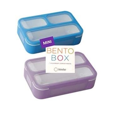 Kinsho Snack Containers for Kids Toddlers Baby Adults | MINI Bento Lunch-Box | SMALL Bento-Box Porti...