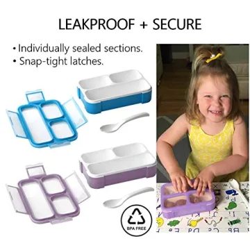 Kinsho Mini Bento Snack Containers Set for Kids and Adults