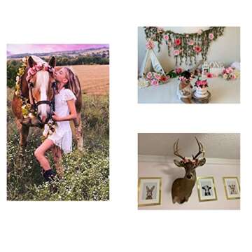 Vividsun Adjustable Flower Crown Floral Headpiece Floral Crown Wedding Festivals Photo Props (baby pink)