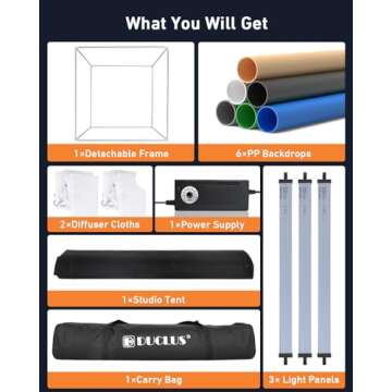 Professional DUCLUS Light Box for Stunning Product Photography