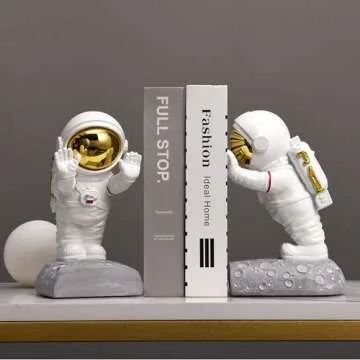 Kakizzy Decorative Astronaut Bookends for Home Decor