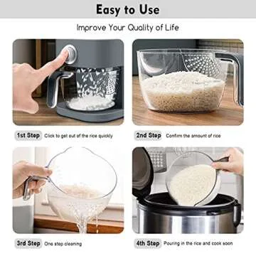 VenDotbi Rice Dispenser - Fresh Box & Measuring Cup