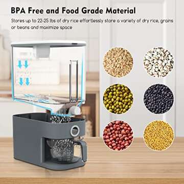 VenDotbi Rice Dispenser - Fresh Box & Measuring Cup