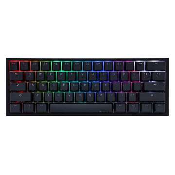 Ducky One 2 Mini Mechanical Keyboard RGB LED 60% TKL Double Shot PBT Gaming Keyboard (Cherry MX Brown)