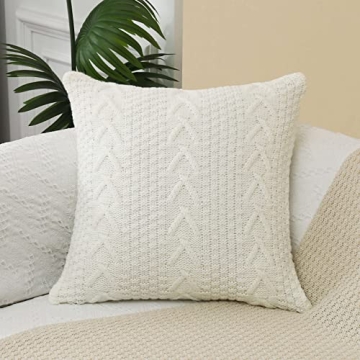 ANDUUNI Luxury Knitted Pillow Covers for Home Decor