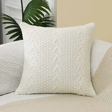 ANDUUNI Luxury Knitted Pillow Covers for Home Decor