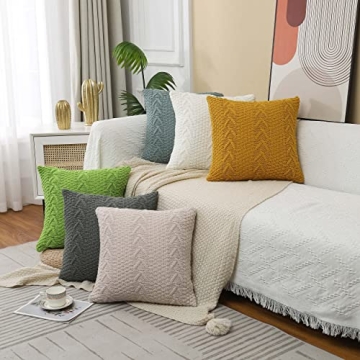 ANDUUNI Luxury Knitted Pillow Covers for Home Decor