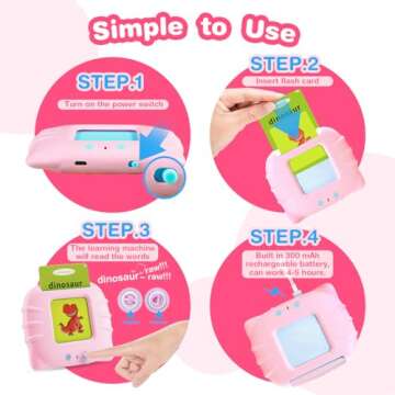 TimingSXD Talking Flash Cards for Toddlers 2-4 Years,Toddler Flash Cards,Audible Flashcards for Chil...