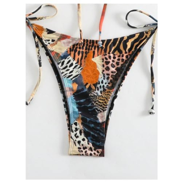 MakeMeChic 2 Piece Bandeau Floral Swimsuit Set