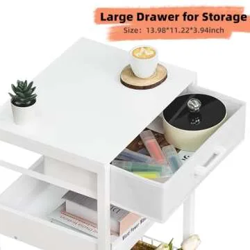 Lerliuo 3 Tier Printer Stand with Storage for Home Office