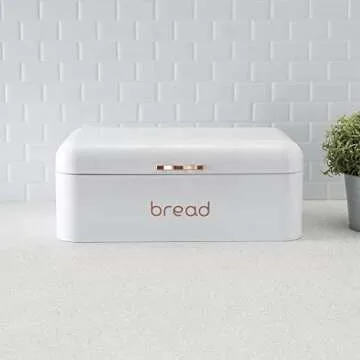 Home Basics Metal Bread Box for Kitchen Countertop