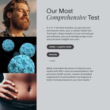 Viome at-Home Full Body Intelligence 3-in-1 Test Kit for Women & Men, Get Personalized Food Recommen...