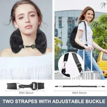 WEEAEEW Velvet Stuffable Travel Pillow with Storage