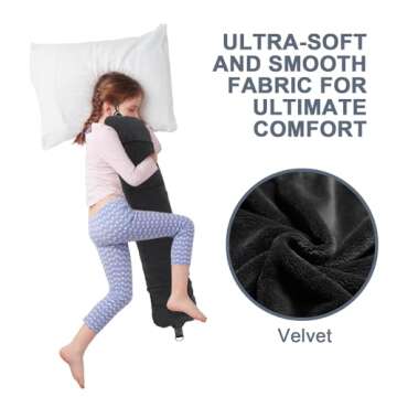 WEEAEEW Velvet Stuffable Travel Pillow with Storage