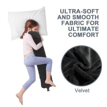 WEEAEEW Velvet Stuffable Travel Pillow with Storage