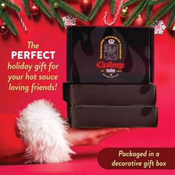 Mini Hot Sauce Challenge Box by Tabañero, Original, Extra Hot, XXX Hot & Dragon’s Breath, Hot Sauce Gift, Gluten Free, All Natural, Low Sodium, Vegan, Kosher, Made in the USA, 4-Pack, 1.7 oz Bottles