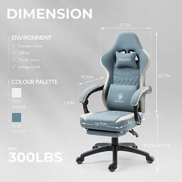 Comfortable Dowinx Gaming Chair with Pocket Springs and Gel Pad