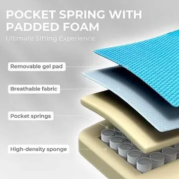 Comfortable Dowinx Gaming Chair with Pocket Springs and Gel Pad