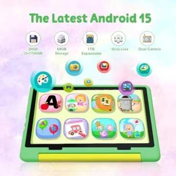 Kids Tablet with Android 15 HD Display and Parental Control