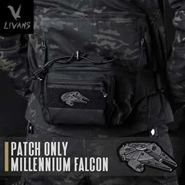 LIVANS Star Wars Embroidered Patch, Millennium Falcon Morale Patches
