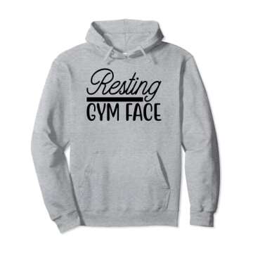 Resting Gym Face Pullover Hoodie - Comfortable, Classic Fit for Everyday Wear