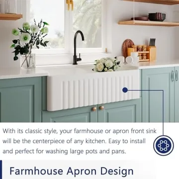 DeerValley Double Bowl Farmhouse Sink - Elegant and Durable