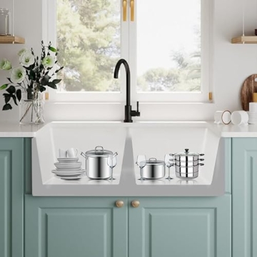 DeerValley Double Bowl Farmhouse Sink - Elegant and Durable